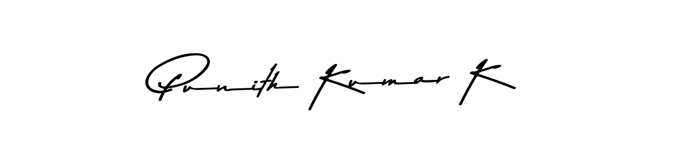 You should practise on your own different ways (Asem Kandis PERSONAL USE) to write your name (Punith Kumar K) in signature. don't let someone else do it for you. Punith Kumar K signature style 9 images and pictures png